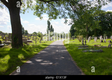 Cimetière de Kensal Green sur Harrow Road dans l'ouest de Londres - Royaume-Uni Banque D'Images