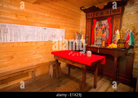 Chinatown, ville historique de la ruée vers l'or de Barkerville, région de Cariboo, en Colombie-Britannique, Canada Banque D'Images