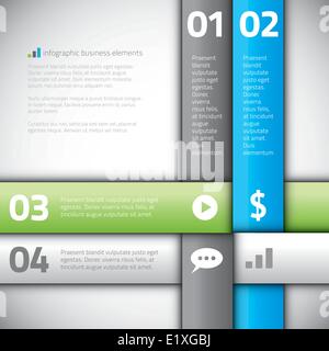 Ligne d'affaires moderne options graphiques vectoriels EPS en bannière. Illustration de Vecteur