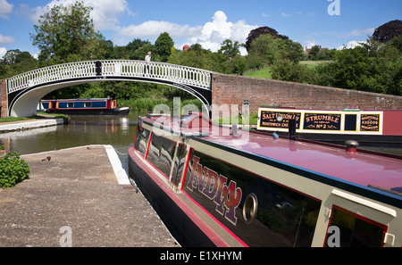 Braunston Narrowboats à Marina sur le Grand Union canal. Braunston, Northamptonshire, Angleterre Banque D'Images