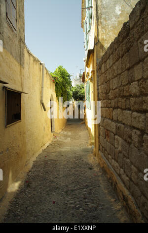 Street dans le vieux Rhodes Banque D'Images