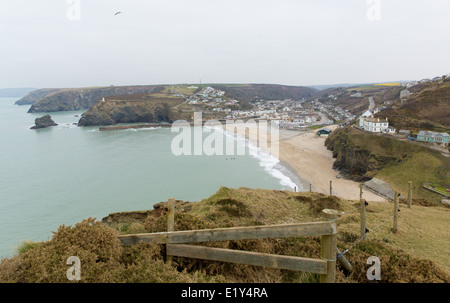 Portreath North Cornwall England UK entre St Agnes et de Godrevy sur la côte du patrimoine Banque D'Images