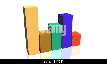 Histogramme statistique colorés Banque D'Images