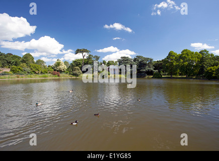 Le bassin rond à Gunnersbury Park, à l'ouest de Londres Banque D'Images