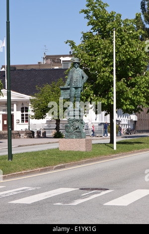 Statue du Roi Christian IV fondateur de Kristiansand 1641 Banque D'Images