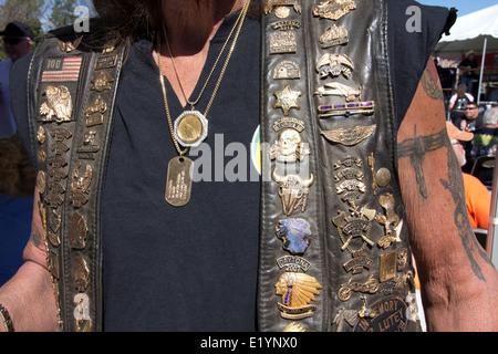 Costume de motard --, détectée à l'DeLand Bike Rally dans DeLand, en Floride. Banque D'Images