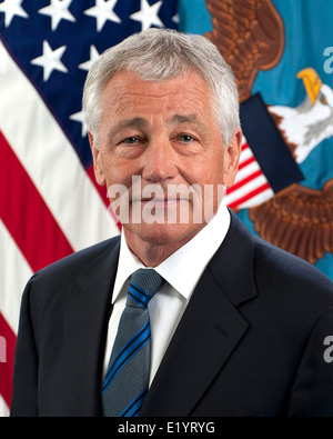 United States Ministère du secrétaire à la défense Chuck Hagel Banque D'Images
