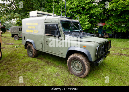 British army snatch landrover en Irlande du Nord à des motifs de couleur d'affichage du véhicule militaire Bangor Northern Ireland Banque D'Images