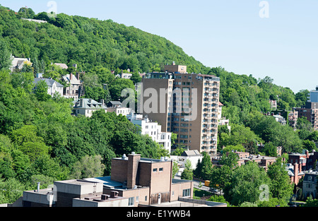 Avis de Westmount, une banlieue de Montréal - un bijou en grande région métropolitaine. Banque D'Images