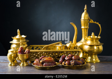 Ramadan food également connu sous le nom de kurma , dates Palm Banque D'Images