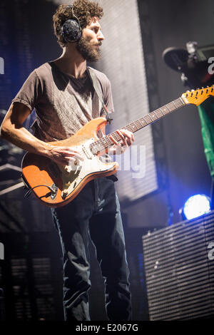 Milan, Italie. 10 Juin, 2014. Le groupe de rock américain LINKIN PARK effectue live au Ippodromo del Galoppo pendant "la partie de chasse guidée 2014' Credit : Rodolfo Sassano/Alamy Live News Banque D'Images