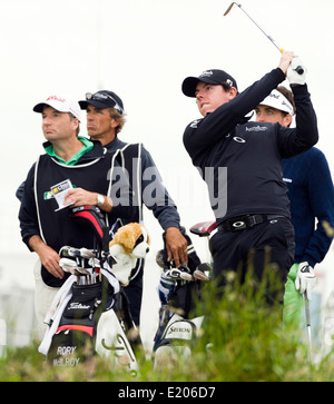 Rory McIlroy au Royal Portrush, co Antrim, en Irlande du Nord Banque D'Images