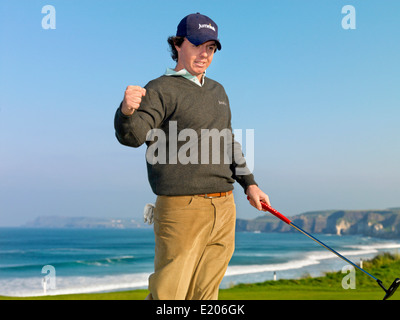 Rory McIlroy au Royal Portrush, co Antrim, en Irlande du Nord Banque D'Images