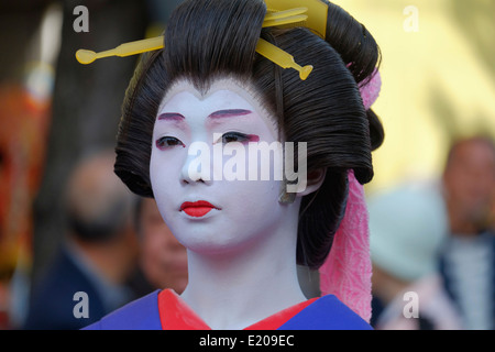 Yoshiwara d'Edo Oiran Dochu Parade, Ichiyo Sakura Matsuri Banque D'Images