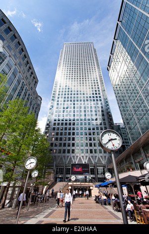 One Canada Square, Canary Wharf, London Banque D'Images