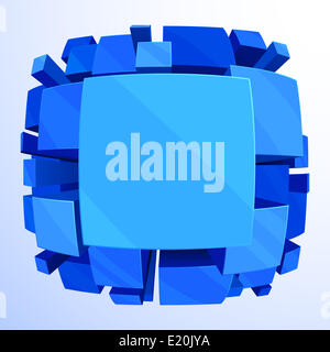 3d blue abstract background Banque D'Images