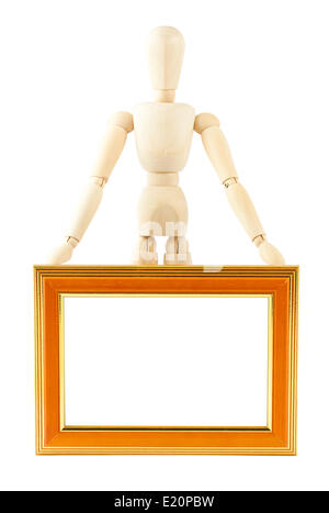 Mannequin en poser avec cadre Banque D'Images