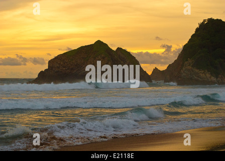 La plage de Zipolite, Mexique, Puerto Angel Banque D'Images