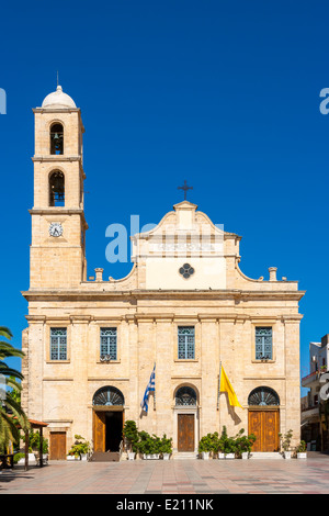 Cathédrale orthodoxe dans Chania. Crète, Grèce Banque D'Images