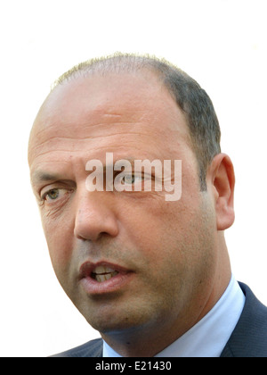 Angelino Alfano close up on white background Banque D'Images