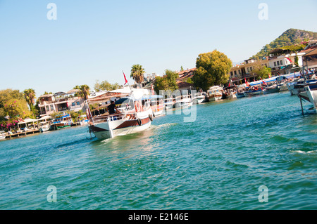 La Turquie, un voyage en bateau sur la rivière Dalyan Banque D'Images