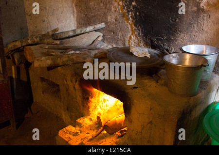 Un espace de cuisson à l'intérieur des tunnels de Cu Chi à Ho Chi Minh City, Vietnam. Banque D'Images