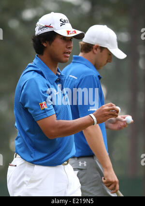 Pinehurst, Caroline du Nord, USA. 12 Juin, 2014. Hideki Matsuyama (JPN), U.S. Open golf championship premier tour 10e trou à Pinehurst, Caroline du Nord, États-Unis. Credit : Koji Aoki/AFLO SPORT/Alamy Live News Banque D'Images