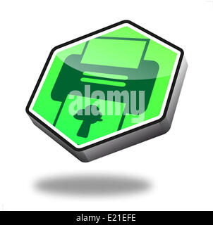 Bouton Print Banque D'Images