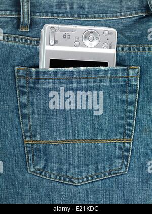 Un denium blue jean pocket shot up close Banque D'Images