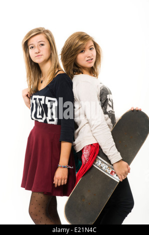 Les adolescents soeurs Banque D'Images