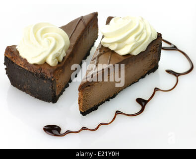 Gâteau au fromage au chocolat Banque D'Images