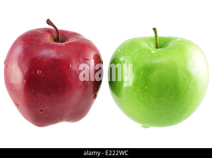 Pommes rouges et verts Banque D'Images