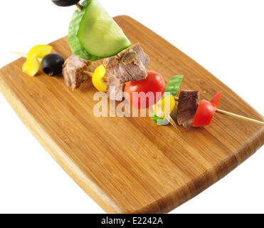 Pavé de boeuf aux légumes frais Banque D'Images