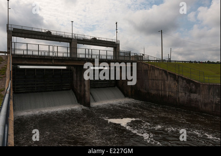 Barrage-déversoir principal Inglis Southwest Florida Water Management District Ressources en Eau Banque D'Images