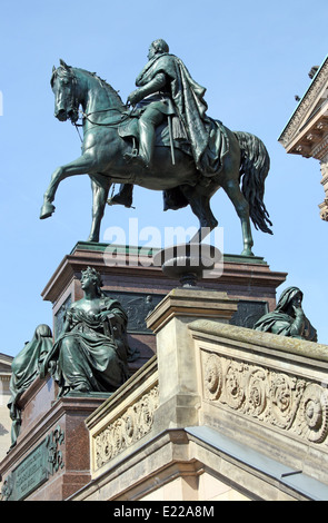 Statue équestre de l'empereur Frederick William IV Banque D'Images