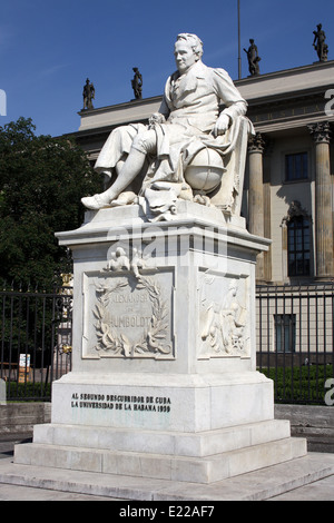 Statue, Alexander von Humboldt, l'Université de l'extérieur Banque D'Images
