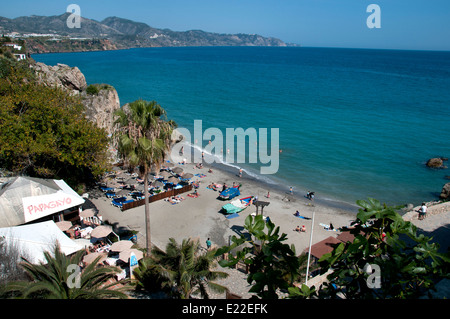 Nerja ( ) Ville de plage Mer Méditerranée Espagne Banque D'Images