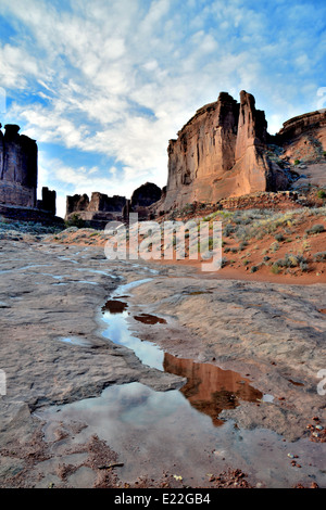 Vue du palais de laver dans Arches National Park près de Moab, Utah Banque D'Images