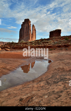 Vue du palais de laver dans Arches National Park près de Moab, Utah Banque D'Images