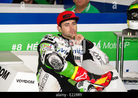 Barcelone, Catalogne, Espagne. 13 juin 2014. Monster Energy Grand Prix de Catalunya. Hector Barbea (ESP), Avintia Racing rider, en action au cours de la libre pratique de la MotoGP au Grand Prix de Catalogne de Monster Energy le circuit de Montmelo. Credit : Action Plus Sport Images/Alamy Live News Banque D'Images