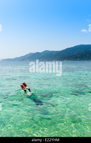 De superbes plages tropicales du parc national marin de Tarutao, Satun, le sud de la Thaïlande Banque D'Images