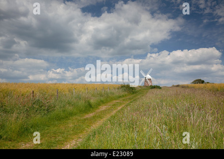 Halnaker Moulin dans le parc national des South Downs près de Chichester, West Sussex, England, UK Banque D'Images