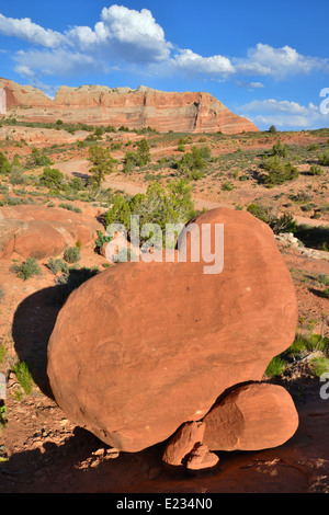 Le Red Rock désert le long de la route de l'arrière-pays de l'autoroute 128 et Dewey Bridge site historique près de Castle Valley, Utah Banque D'Images