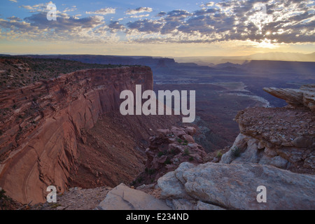 Matin à Buck Canyon Overlook dans Canyonlands National Park près de Moab, Utah Banque D'Images