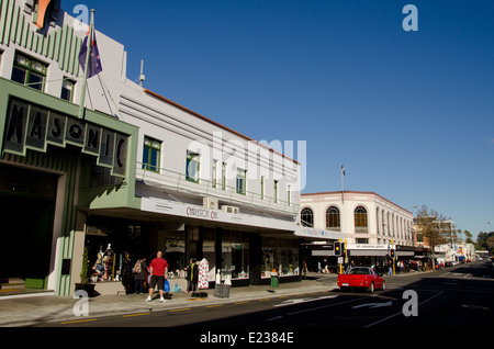 Nouvelle Zélande, île du Nord, Napier. Monument historique, l'hôtel maçonnique c.1932. Banque D'Images