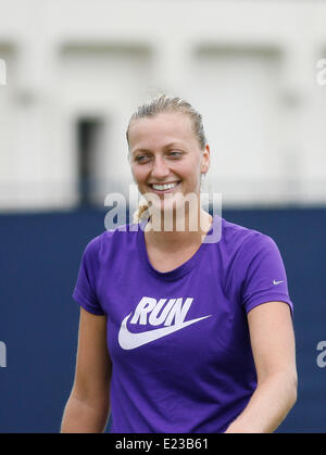 Eastbourne, Royaume-Uni. 14 Juin, 2014. Aegon International. Petra Kvitova pratiques au crédit du Devonshire Park : Action Plus Sport/Alamy Live News Banque D'Images