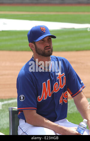 New York, New York, USA. 14 Juin, 2014. San Diego Padres Vs. New York Mets à Citifield.Jon Niese Crédit : Bruce Cotler/Globe Photos/ZUMAPRESS.com/Alamy Live News Banque D'Images