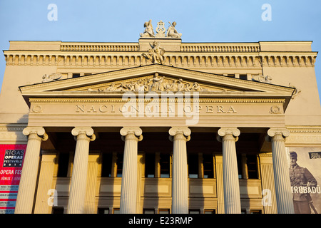 Le magnifique Opéra National de Lettonie à Riga. Banque D'Images