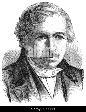 Louis Jacques Mandé Daguerre, 1787 - 1851, un artiste et photographe français Banque D'Images