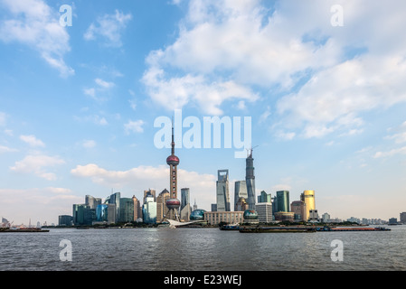 L'horizon de Pudong District à Shanghai Banque D'Images